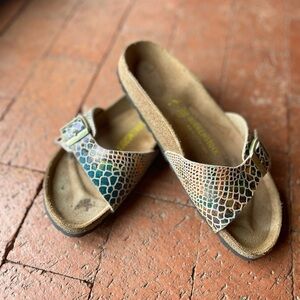 Birkenstock Madrid sandal in multicolor iridescent leather